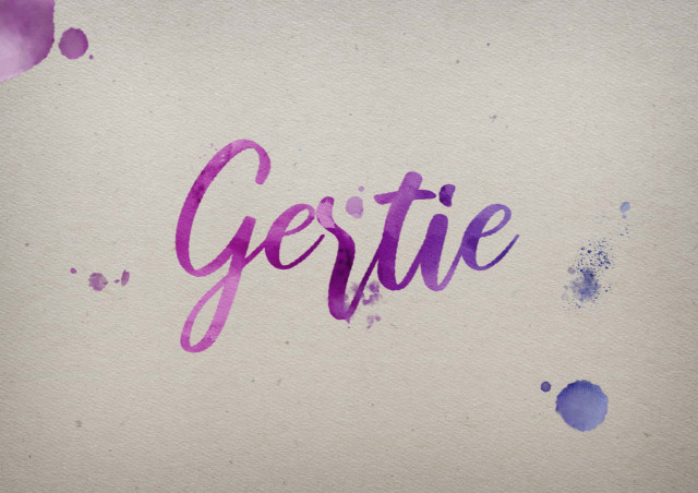 Free photo of Gertie Watercolor Name DP