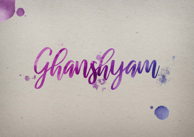 Free photo of Ghanshyam Watercolor Name DP