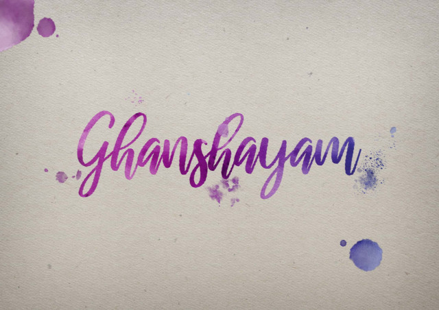 Free photo of Ghanshayam Watercolor Name DP
