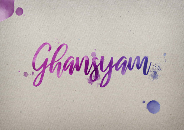 Free photo of Ghansyam Watercolor Name DP