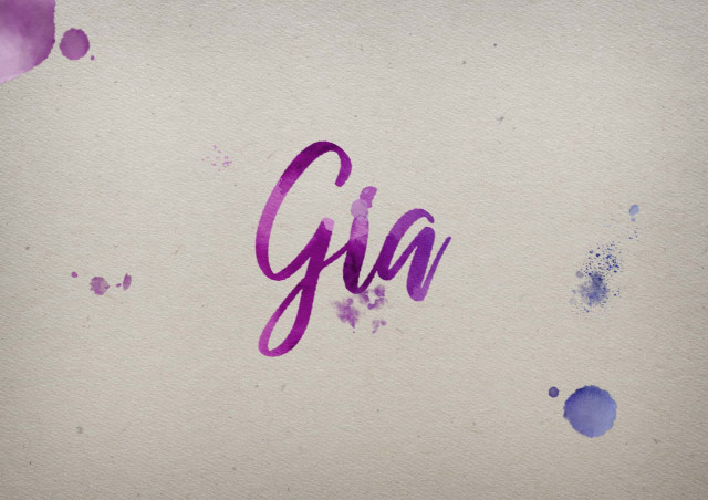 Free photo of Gia Watercolor Name DP