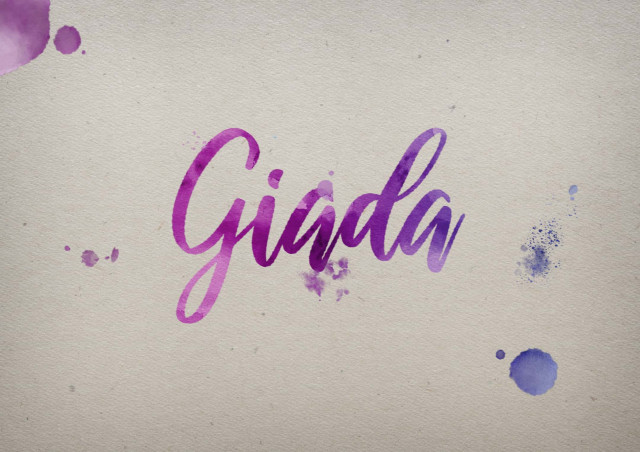 Free photo of Giada Watercolor Name DP