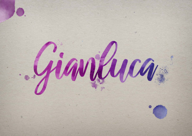 Free photo of Gianluca Watercolor Name DP