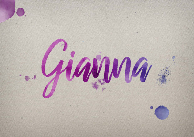 Free photo of Gianna Watercolor Name DP