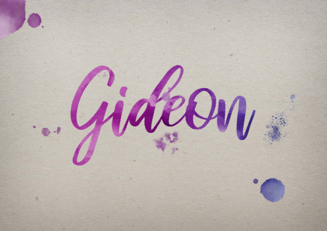 Free photo of Gideon Watercolor Name DP