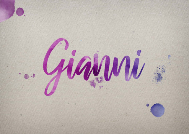 Free photo of Gianni Watercolor Name DP