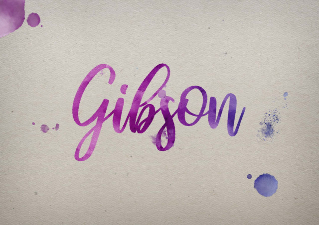 Free photo of Gibson Watercolor Name DP