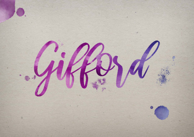 Free photo of Gifford Watercolor Name DP