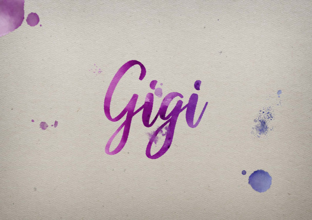 Free photo of Gigi Watercolor Name DP