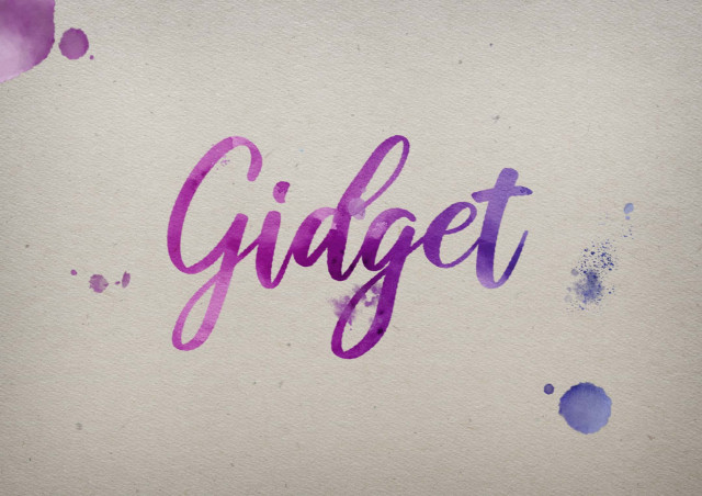 Free photo of Gidget Watercolor Name DP