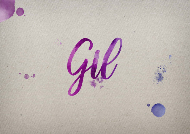 Free photo of Gil Watercolor Name DP