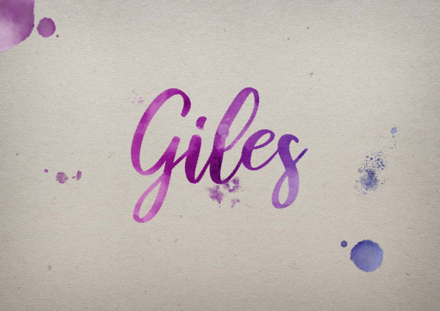 Free photo of Giles Watercolor Name DP