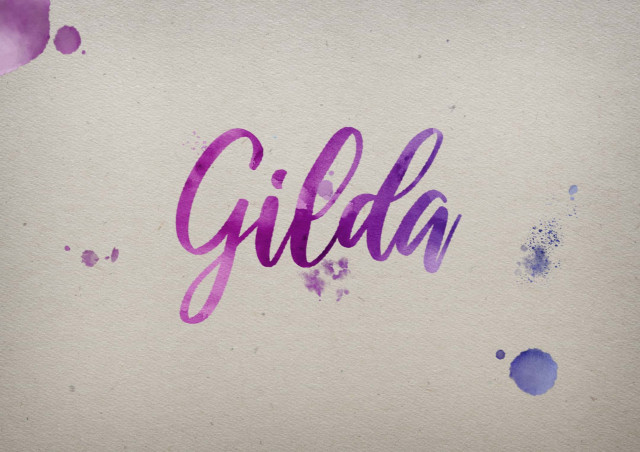 Free photo of Gilda Watercolor Name DP