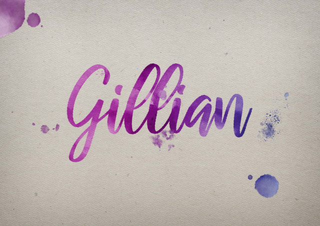 Free photo of Gillian Watercolor Name DP