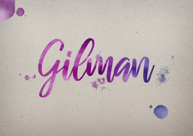 Free photo of Gilman Watercolor Name DP