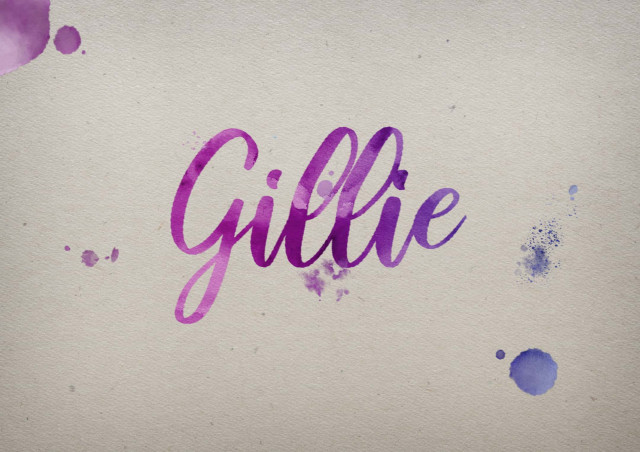 Free photo of Gillie Watercolor Name DP