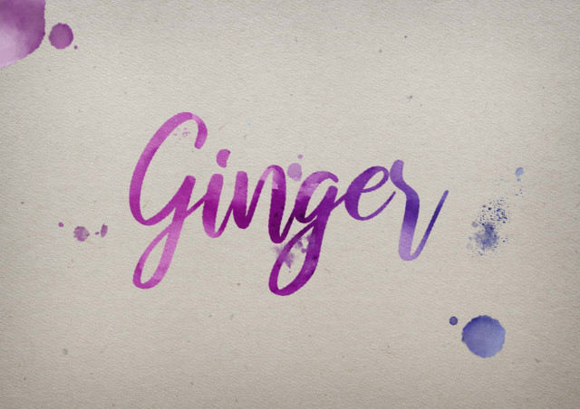 Free photo of Ginger Watercolor Name DP