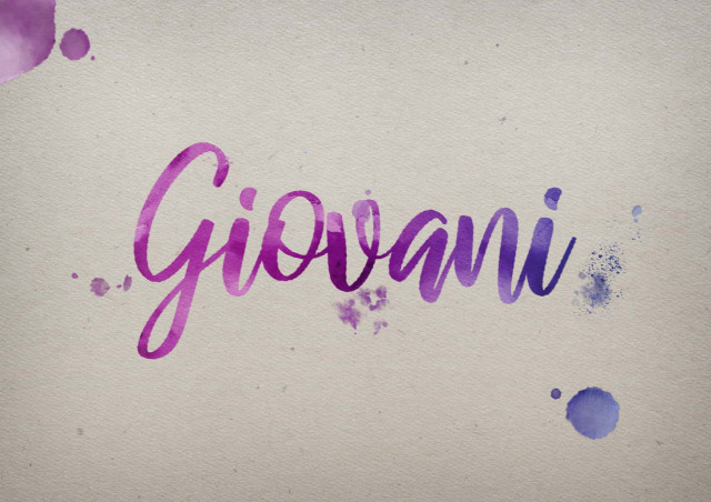 Free photo of Giovani Watercolor Name DP