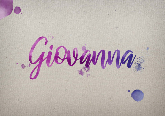 Free photo of Giovanna Watercolor Name DP