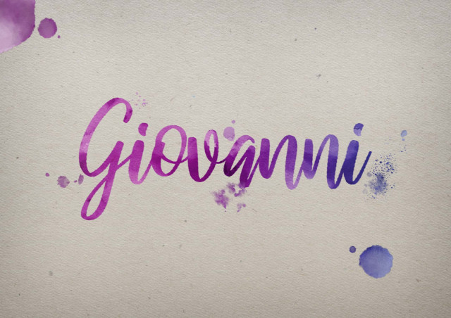 Free photo of Giovanni Watercolor Name DP