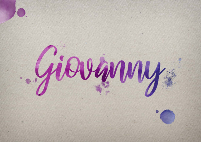 Free photo of Giovanny Watercolor Name DP