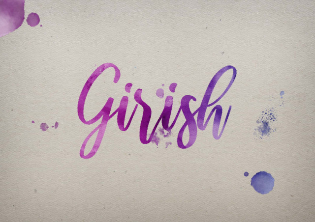 Free photo of Girish Watercolor Name DP