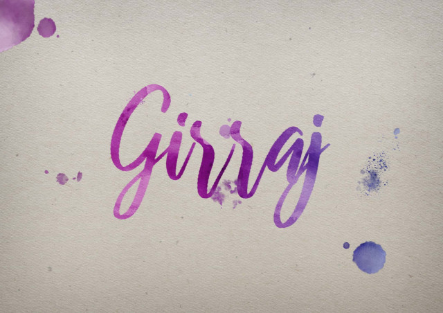 Free photo of Girraj Watercolor Name DP