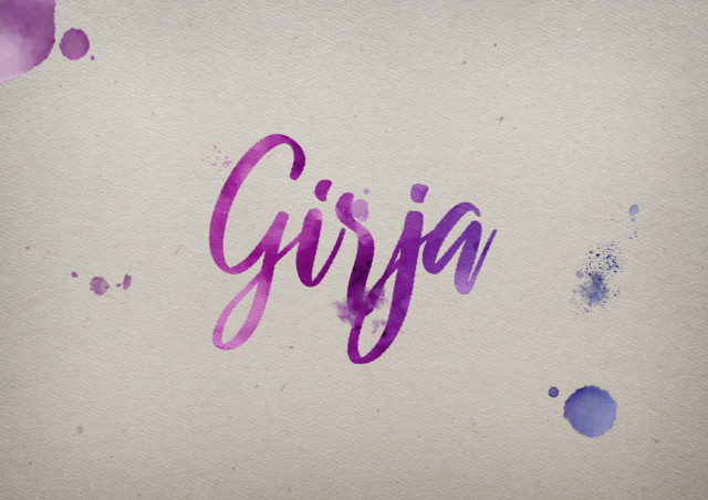 Free photo of Girja Watercolor Name DP