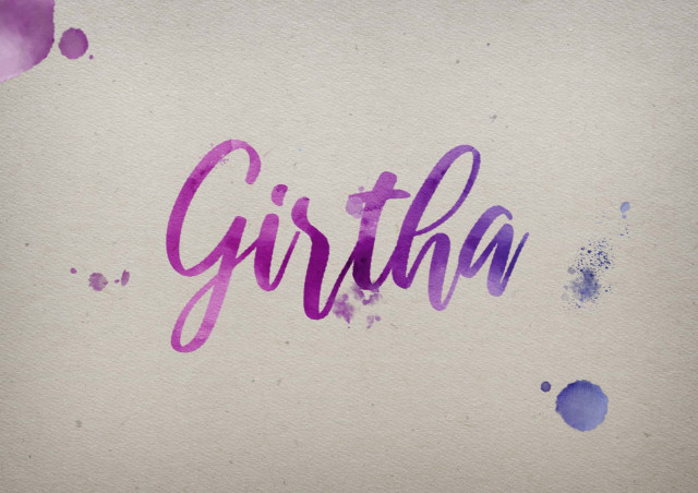 Free photo of Girtha Watercolor Name DP