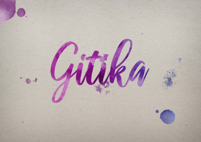 Free photo of Gitika Watercolor Name DP