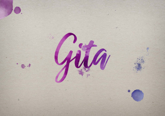 Free photo of Gita Watercolor Name DP