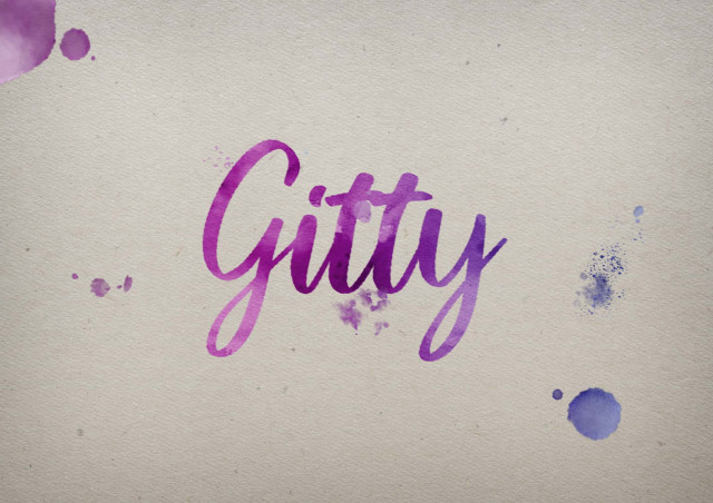 Free photo of Gitty Watercolor Name DP