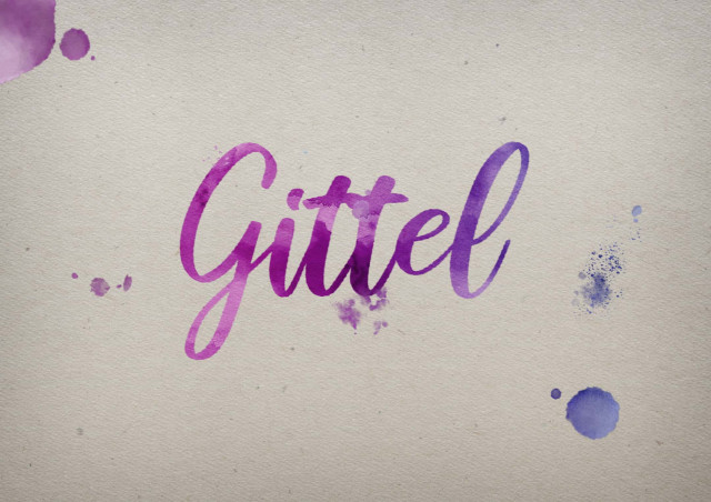 Free photo of Gittel Watercolor Name DP