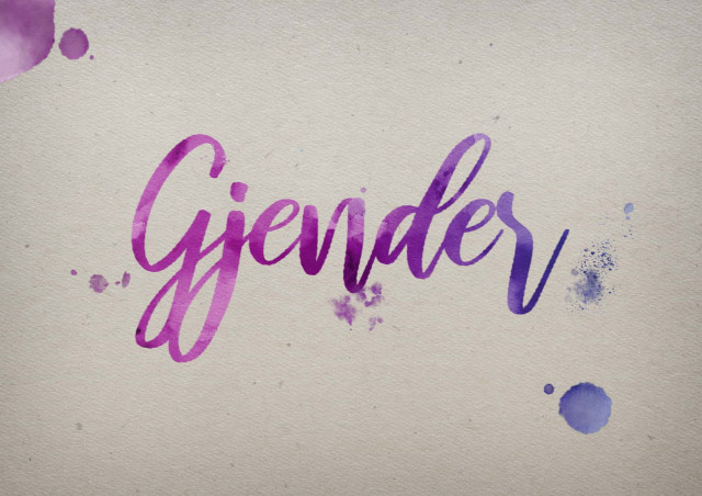 Free photo of Gjender Watercolor Name DP