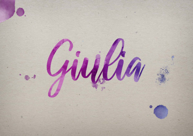 Free photo of Giulia Watercolor Name DP