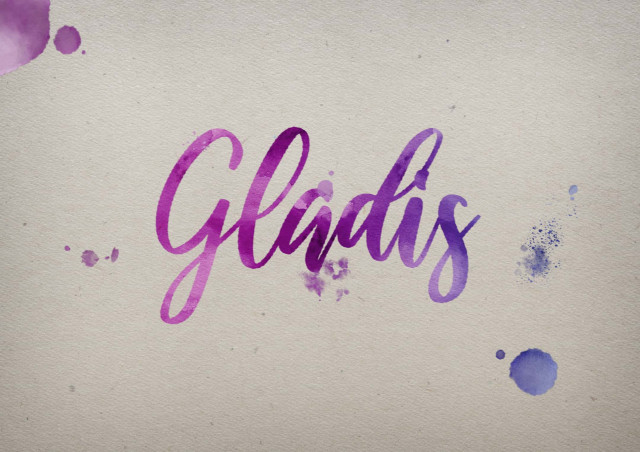 Free photo of Gladis Watercolor Name DP