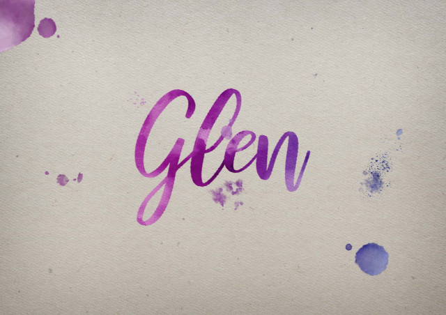 Free photo of Glen Watercolor Name DP