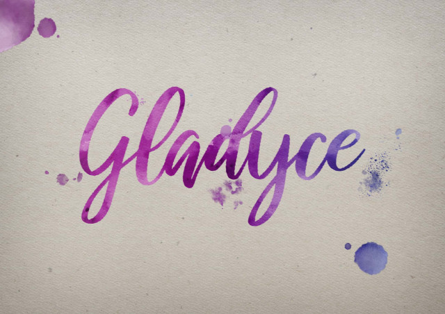 Free photo of Gladyce Watercolor Name DP