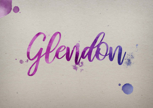 Free photo of Glendon Watercolor Name DP