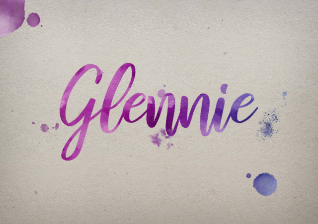 Free photo of Glennie Watercolor Name DP