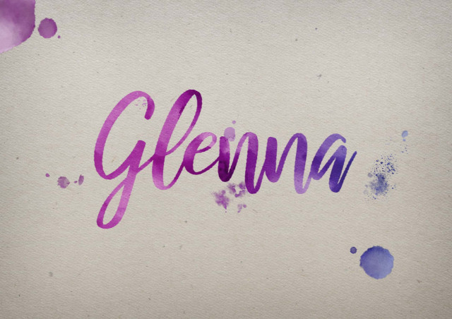 Free photo of Glenna Watercolor Name DP