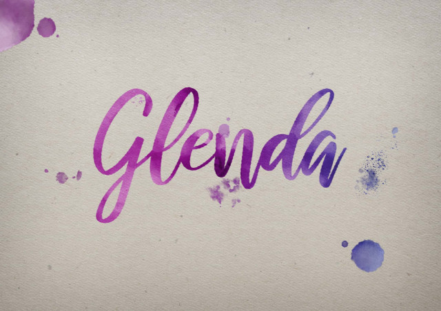 Free photo of Glenda Watercolor Name DP