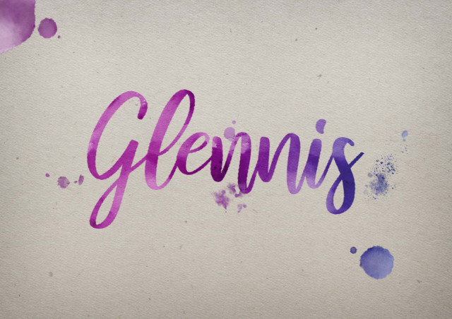 Free photo of Glennis Watercolor Name DP