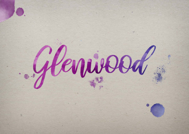 Free photo of Glenwood Watercolor Name DP