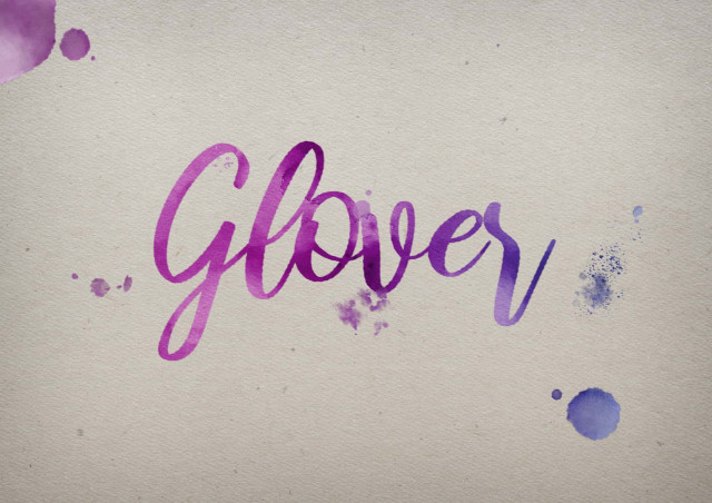 Free photo of Glover Watercolor Name DP