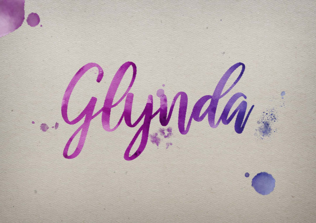 Free photo of Glynda Watercolor Name DP