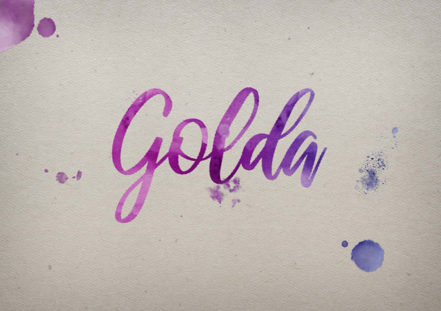 Free photo of Golda Watercolor Name DP