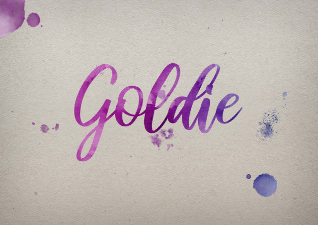 Free photo of Goldie Watercolor Name DP