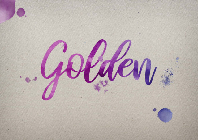 Free photo of Golden Watercolor Name DP