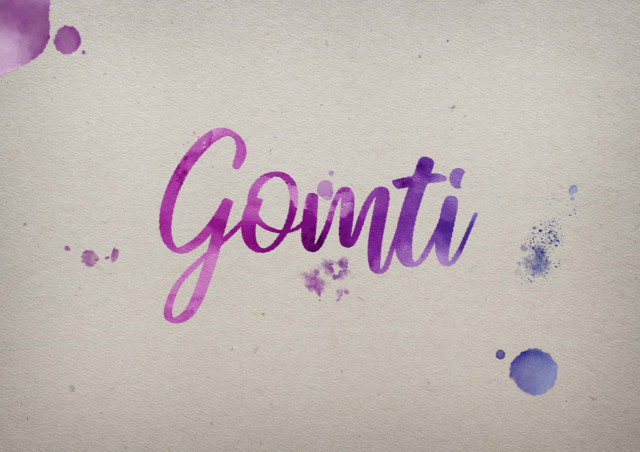 Free photo of Gomti Watercolor Name DP